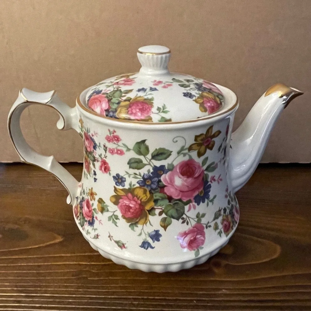 Vintage Sadler Windsor Olde Chintz Floral Teapot Made in England Staffordshire